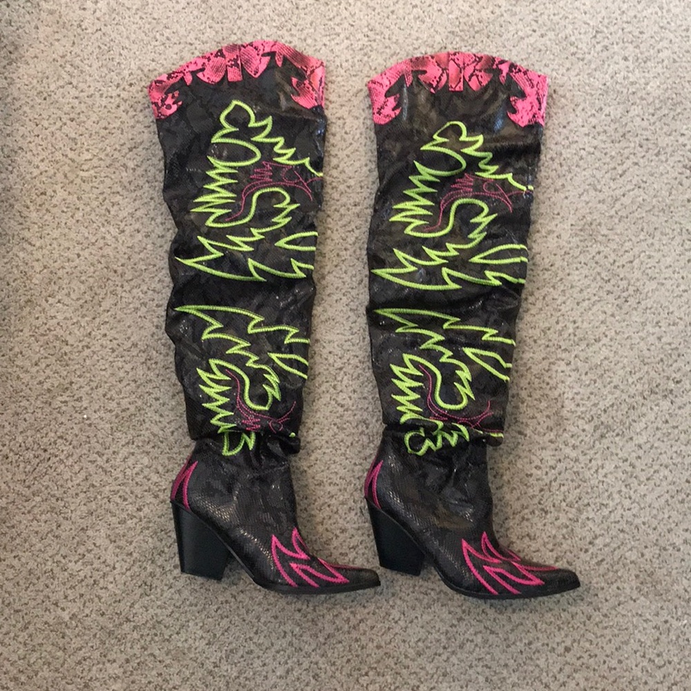 Dolls Kill Atomic Love Bandit cowboy boots.